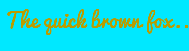 Image with Font Color BA9C00 and Background Color 00E8FF